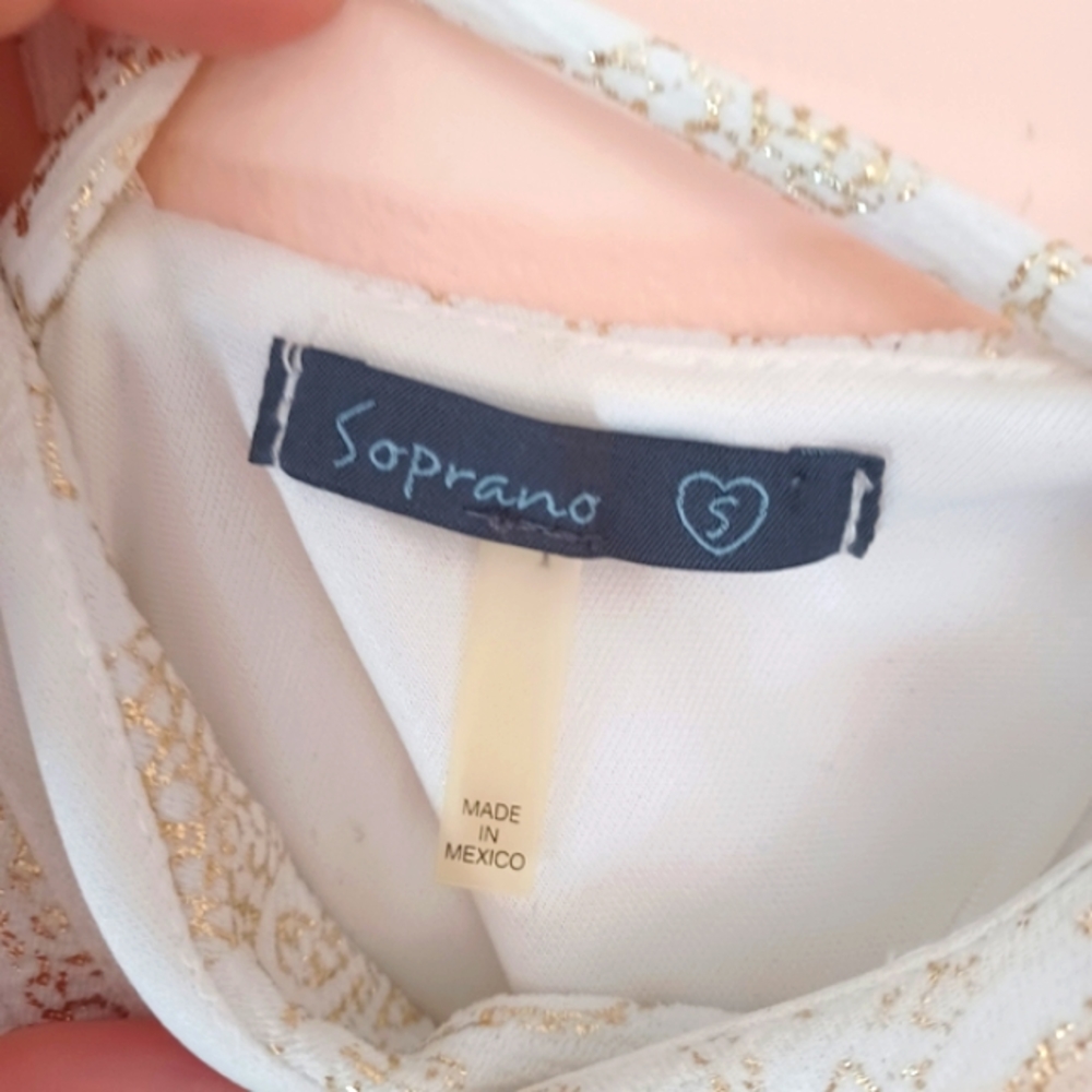 Soprano Metallic Brocade Mini Dress Small - Picture 4 of 8